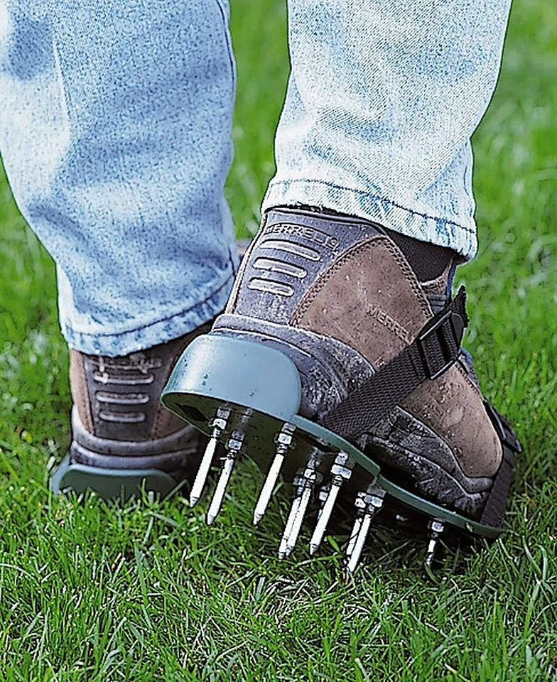 2 Pcs 26 X 4.5cm Spikes Pair Lawn Garden Grass Aerator Aerating Sandals Shoes