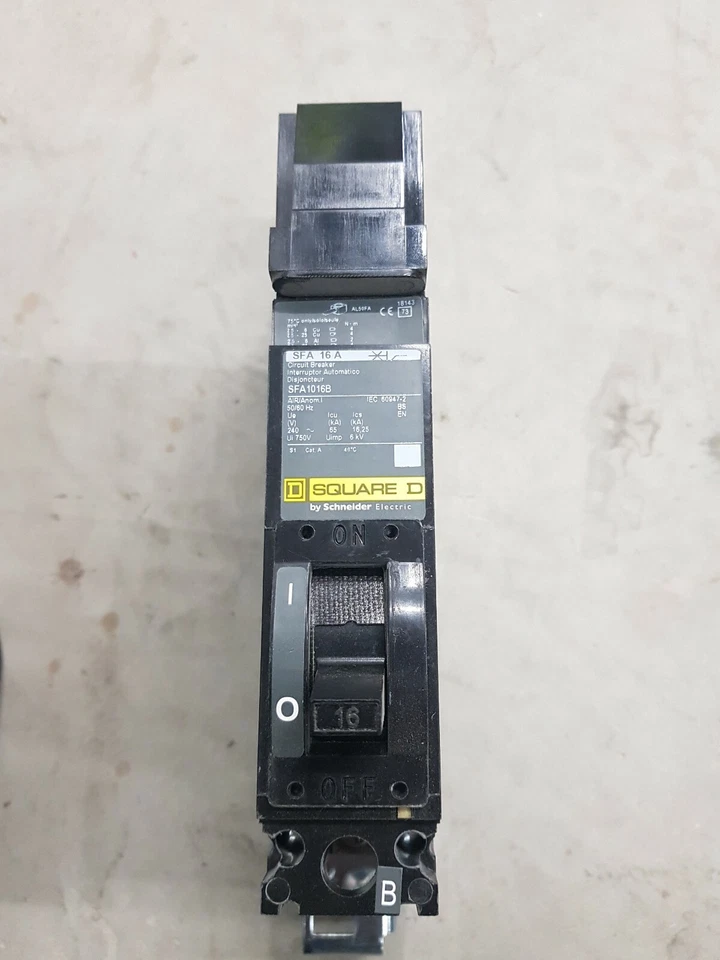 Square D MCCB 16 Amp Single Pole 16A SFA Range I-Line SFA1016B - Image 1 of 4