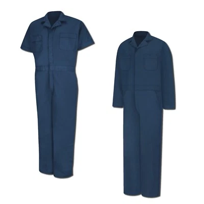 Red Kap Speedsuit Navy Short / Long Sleeve  Zip-Front Work Coverall Action Back - Image 1 of 4