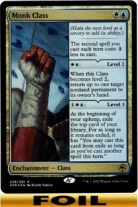 1x - Monk Class - FOIL #228 - (Class) - Forgotten Realms - NM MTG - Picture 1 of 1