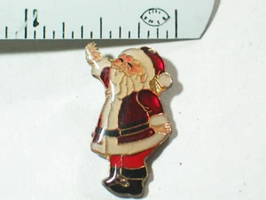 Alfiler de Santa Claus, alfiler de solapa de esmalte antiguo ondulado vintage - Imagen 1 de 3