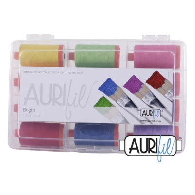 AURIFIL COLECCIÓN BRILLANTE 12 CARRETES GRANDES 100% ALGODÓN 50WT Foto 1 de 2