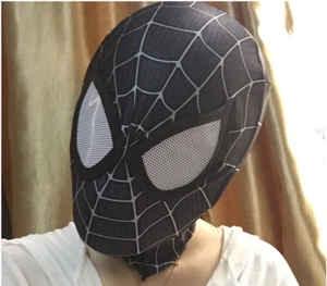 Amazing Spider-Man Mask Cosplay Black White Digital Printing Face Mask Headgear - Picture 1 of 7