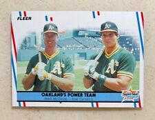 1988 Fleer - #624 Mark McGwire Jose Canseco Oakland A’s Power Team - Free Ship