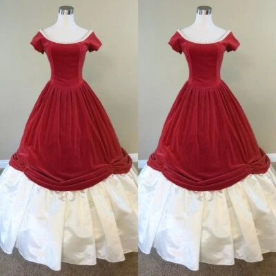 Vestidos de novia victorianos de terciopelo años 70 línea A vintage mangas cortas vestidos de novia Foto 1 de 4