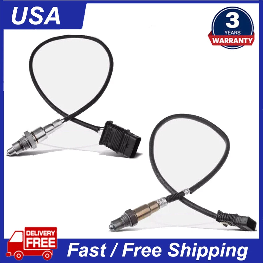 Sensor de oxigênio O2 2 peças upstream + downstream para BMW 2014-2018 X5 X6 435I 640i 3.0L - Imagem 1 de 1