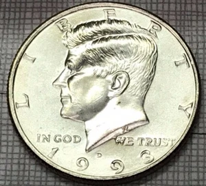 1993-D 50¢ John F Kennedy Half Dollar Coin BU Brilliant Uncirculated Clad - Picture 1 of 3