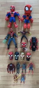 Marvel Spiderman Figure Bundle Joblot x 16 Toys Including Talking Chest Light - Picture 1 of 15