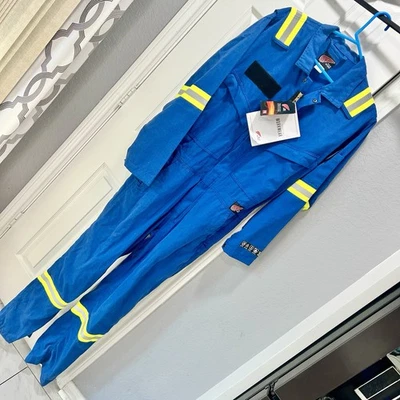 NWT! Red Wing FR Coveralls Size 36 Tall Blue Reflective Unlined CAT2 Flash Guard - Image 1 of 4