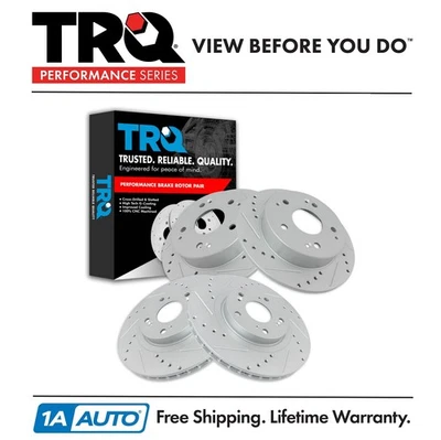 TRQ Front & Rear Brake Rotors Set For 2002-2006 Acura RSX Foto 1 de 4
