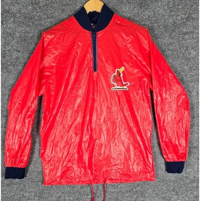 Vintage Coca Cola St Louis Cardinals Pullover Rain Jacket One Size PVC Red Blue - Image 1 of 4