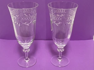 Royal Doulton Wellesley Set of 2 Iced Tea Glasses Cut Glass Crystal Lot 7 - Picture 1 of 6