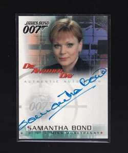 James Bond: Die Another Day 2002 Autograph Card A4 Samantha Bond as Moneypenny - Picture 1 of 2