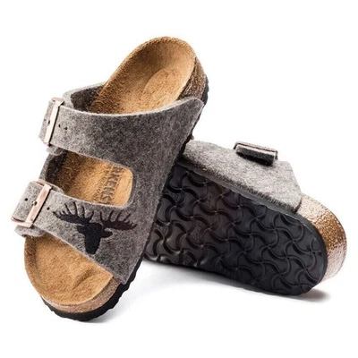 Birkenstock Arizona Kids Wool Felt Gray Elk Sandals EU26 US K 8 Narrow 1007124 - Image 1 of 4