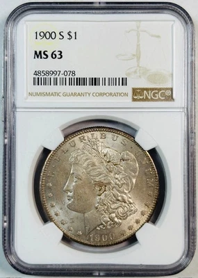 1900 S Morgan Silver Dollar NGC MS-63 - Image 1 of 2