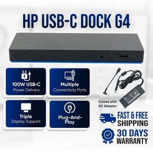HP USB-C G4 Dock Station for ZBook 14u G6 15 15u G3 G6 17 G3 G6 w/ 90W Adapter - Picture 1 of 11