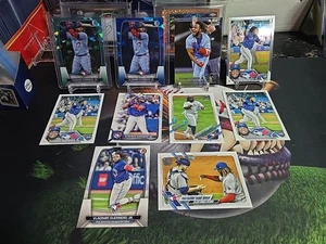Lote de 10 tarjetas Bowman 2023 cromo zafiro Vladimir Guerrero Jr Aqua/99 Blue Jays - Imagen 1 de 5