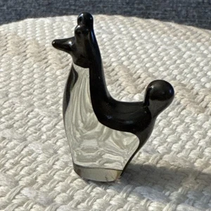 Art Glass Llama Silver Overlay Figurine Seclen Artesanos Peru - Picture 1 of 8
