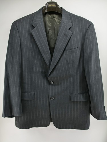 Burberry Blazer Cappotto Sportivo Uomo 43R Grigio Righe 2 Bottoni Tuta Giacca