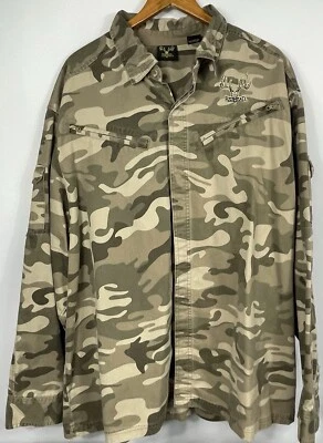 RedHead Men's 2XL Woodland Camo Long Sleeve Shirt with Angled Zippered Pockets - Image 1 of 4