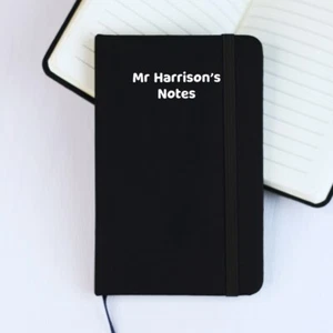 Personalisiertes A6 liniertes Hardcover Lehrer Notizbuch schwarz Notizblock Planer Schreibwaren - Bild 1 von 7