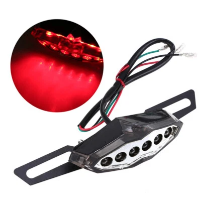 СВЕТОДИОДНЫЙ ЗАДНИЙ ФОНАРЬ ТОРМОЗ НОМЕРНОЙ ЗНАК КРОНШТЕЙН ПОДХОДИТ ДЛЯ HARLEY YAMAHA SUZUKI KAWASAKI - Изображение 1 из 4