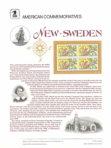 #308 44c Nuevo Panel de Estampillas Conmemorativas del Aniversario de Suecia #C117 USPS - Imagen 1 de 1