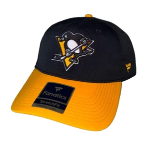 Gorra negra Fanatics Pittsburgh Penguins 2 tonos ajuste flexible talla mediana/grande - Imagen 1 de 3