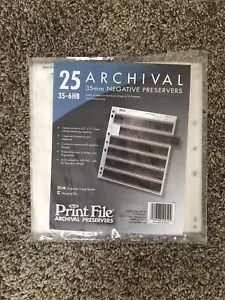 OPENED 18 of 25 PRINT FILE ARCHIVAL 35mm NEGATIVE PRESERVERS 35-6HB (6X6) - Picture 1 of 2