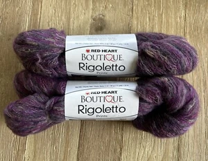 Red Heart Boutique Rigoletto Prints Scarf Yarn Lot of 2 Hanks Ball Majesty 2935 - Picture 1 of 3