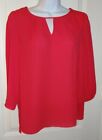 Express Hot Pink Pleated Crew Neck Top, Size X-Small, New With Tags