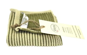 Spa Tuch gestrickt RibRib * oliv * 25x25cm by Solwang Design DK - Bild 1 von 2