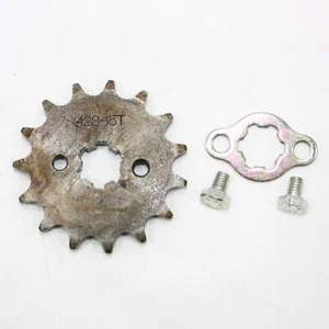 Piñón delantero cadena 15T dientes 17 mm 428 engranaje pit trail quad moto todo terreno buggy - Imagen 1 de 2