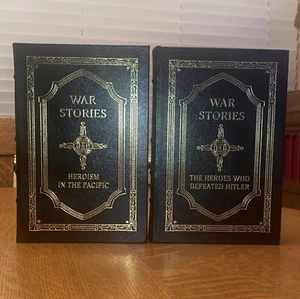 Easton Press WAR STORIES Signed Edition by Oliver North 2 Volume Set Pacific - Picture 1 of 13