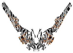 2017+ Ski Doo Gen 4 Zebra-F kit de gráficos envolvente calcomanías diseño moto de nieve - Imagen 1 de 2