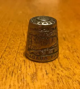 Vintage Ontario Canada Cascate del Niagara in peltro senza ditale S&H - Foto 1 di 2