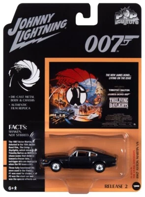 James Bond 007 1987 Aston Martin Vantage The Living Daylights Diecast escala 1/64 Foto 1 de 4