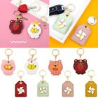 Fruit Animal Access Card Protective Sleeve PU Leather Keychain Key Ring  Gift