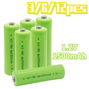 Electric Ni-Mh AA 1500mAh Rechargeable Battery 1.2V for Solar Light Garden Light - Picture 1 of 9