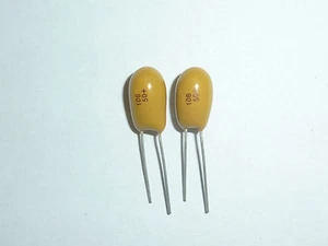 100Pcs Tantalum Capacitor DIP 50V10UF10UF 50V 106 Radial - Picture 1 of 1