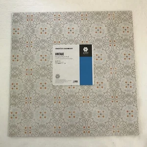 Creative Memories 12x12 Designer Paper Pack ~ VINTAGE  12 Dbl Sided NIP - Picture 1 of 3