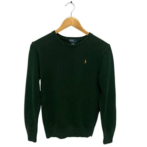 Polo Ralph Lauren maglione ragazzo maglia cotone girocollo verde taglia L - Foto 1 di 6