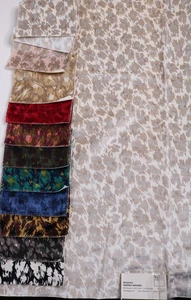 Remanente de tela de terciopelo Verel De Belval 21"X36" y muestras "Giverny Naturel" - Imagen 1 de 8