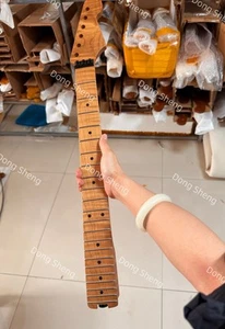 Floyd nut 3a+ S S 22 trastes llama tostada arce guitarra mástil braguero rueda 25,5 pulgadas - Imagen 1 de 7