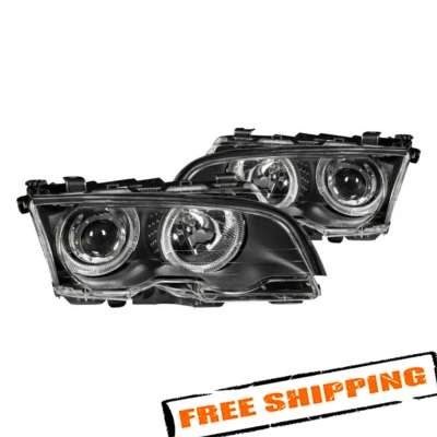 Anzo 121015 Black LED Halo Projector Headlights for 2001 BMW 325i Foto 1 de 4