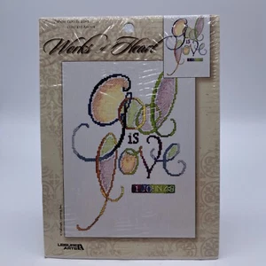 Janlynn Counted Cross Stitch Kit God Is Love 114504 Works of Heart Sello NUEVO - Imagen 1 de 10