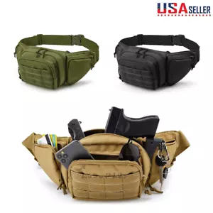 Outdoor Concealed Carry Fanny Pack Holster Tactical Military Waist Pouch Gun Bag - Picture 1 of 12