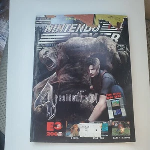 Nintendo Power Magazine 182 2004 Resident Evil 4 Zelda Sticker Spiderman Poster - Picture 1 of 7