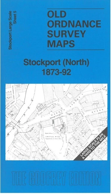 Stockport North, Town Centre or South 1873 Stockport Large Scale 5, 8 or 11