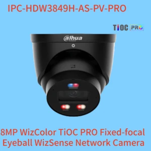 Dahua 8MP 4K WizColor TiOC PRO IPC-HDW3849H-AS-PV-PRO Wizsense IP Camera Black - Picture 1 of 24